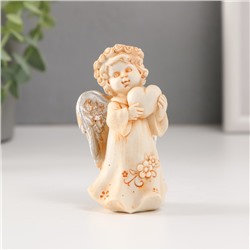 Фигурка полистоун «Ангел в цветочном платье и венке с серебристыми крыльями», 8.5 см, МИКС