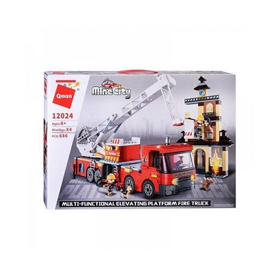 Конструктор 12024 686 дет Multi-flinctional elevating platform fire truck