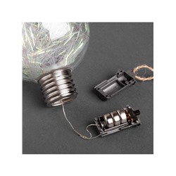 Набор ёлочных шаров «Мишура цветная тёплая», 3 шт, d=8 см, 5 LED, от батареек, свечение белое