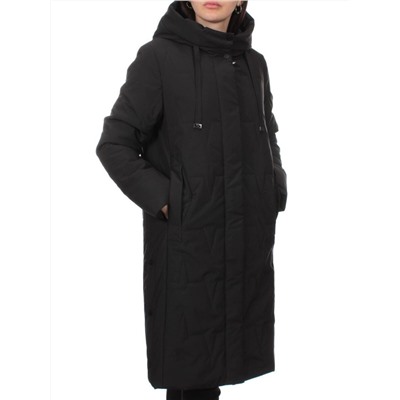1120 BLACK Пальто зимнее облегченное женское (холлофайбер 150 гр.)