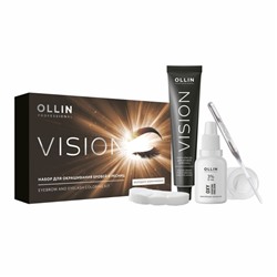Набор для окрашивания бровей и ресниц Vision, холодно-коричневый, Ollin