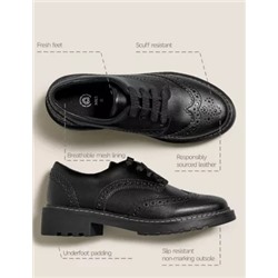 Kids' Leather Freshfeet™ School Shoes (13 Small -7 Large)