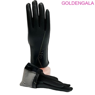 Перчатки комбинированные женские теплые с сенсором Арт 2023/16/23