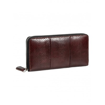 Кошелек женский из кожи морской змеи ( шоколад-бордо)