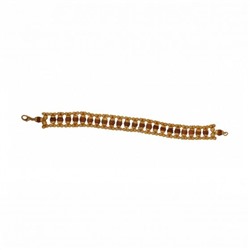 Позолоченный браслет с Рудракшей (5 мукхи), Rudraksha Bracelet Golden, произв. Kalyan Puja