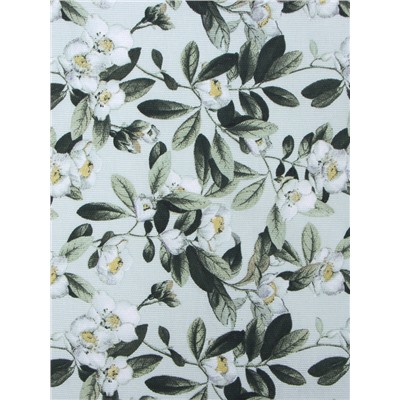 Шторы для кухни Доляна Apple flowers, 146×180 см - 2 шт., подхваты - 2 шт., 100% хлопок, 164 г/м²