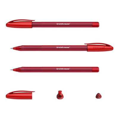 Ручка шариковая ErichKrause U-108 Original Stick, узел 1.0 мм, чернила красные, супермягкое письмо, длина линии письма 1000 метров