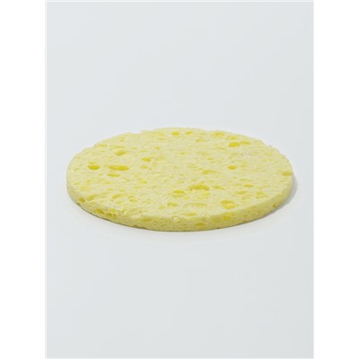 Спонж для умывания, d=8 см, жёлтый