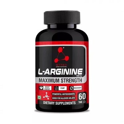 Л-аргинин (60 таб, 1000 мг), L-Arginine Maximum Strength, произв. Mypro Sport Nutrition