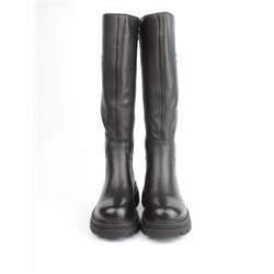 02-FK884-1M BLACK Сапоги зимние женские (натуральная кожа, байка, натуральный мех)