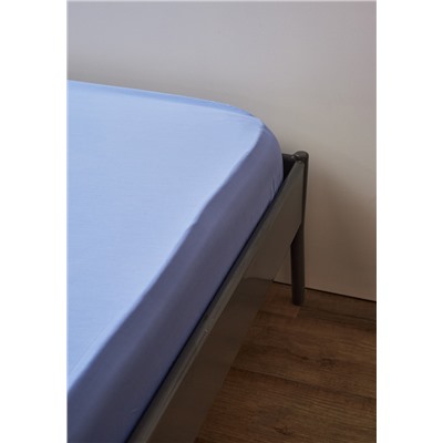 Простыня на резинке из премиального сатина сиреневого цвета из коллекции Essential, 200х200х30 см