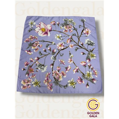 Платок утепленный "Цветы яблони" Арт 2025/06 (лаванда)