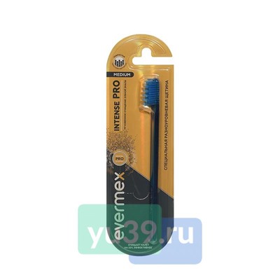 Зубная щетка Evermex Intense Pro DI средняя, голубая