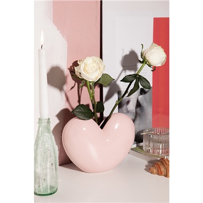 Ваза для цветов Love, 15,5 см, светло-розовая