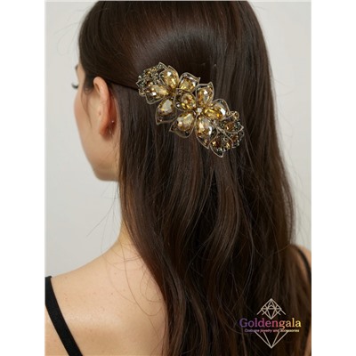 Заколка автомат для волос с кристаллами «Блеск элегантности» ЭЛЗ10/05