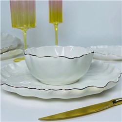 305-278 Набор из 6 салатников 15х6см ВАНЕССА ЗОЛОТО в под.уп.(х8)Фарфор