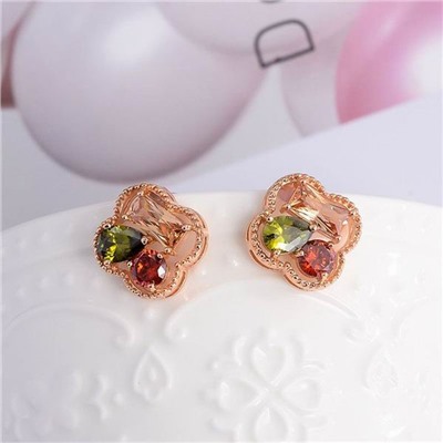 1G0031 Серьги с позолотой, 18х8мм