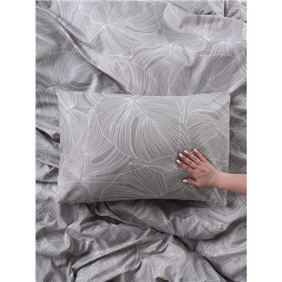 КПБ LoveLife дуэт "Листья монстеры" 143*215см-2шт,220*240см,50*70см-2шт, микрофайб,100%п/э