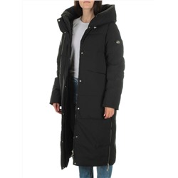 22373 BLACK Пальто зимнее женское облегченное (150 гр. холлофайбера)