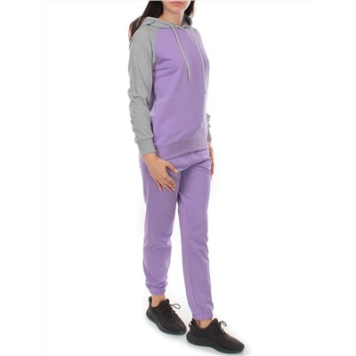 NOE103 VIOLET/GRAY Костюм спортивный женский (хлопок 90%, полиэстер 10%)