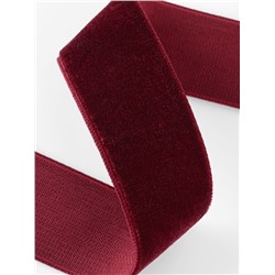 Лента бархатная, 25 мм, 18±1 м, бордовая №46