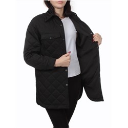 H24-002 BLACK Куртка демисезонная женская (100 гр. холлофайбер)