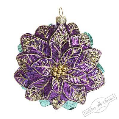 Пуансеттия пурпурная (стекло) 10х5,5х11 см