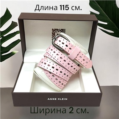 Ремень женский с перфорацией светло-розовый Р31/6