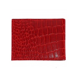 Портмоне женское Croco-ПР-900 натуральная кожа 1 отд,  10 карм,  красный крокодил (203)  202874