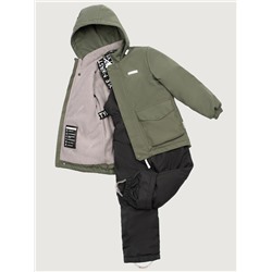 Комплект утеплённый для мальчика NIKASTYLE 7м2325 Хаки черный