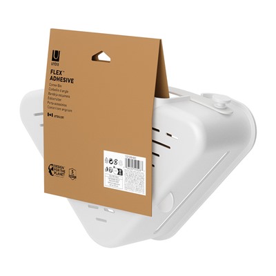 Органайзер для душа угловой Flex Adhesive, белый