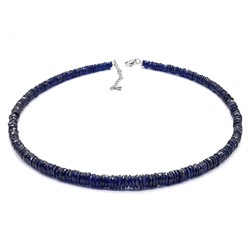 Бусы из натуральной Шпинели синей огранка, 48см, 53г.