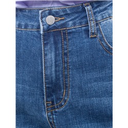 Свободные укороченные джинсы из супер эластичного денима