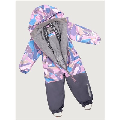 Комбинезон утеплённый для девочки NIKASTYLE 8м1025 Розовый серый