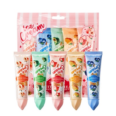 Набор кремов для рук с ароматом фруктового мороженного SADOER Fruitice Cream Handcream Set, 5*30 гр