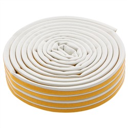 Уплотнитель резиновый, 12 м, профиль "D", белый Сибртех