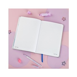 Записная книжка А5 80л., ЛАЙТ, кожзам, MESHU "Cutestar", съемная пластиковая обложка с дизайном, пантон, белила, блок в линию