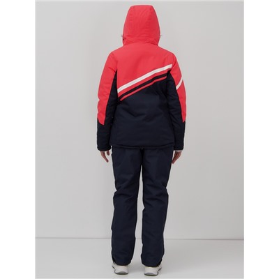 Горнолыжный костюм женский зимний УЦЕНКА малинового цвета 02812M