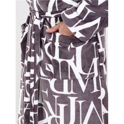 Халат Мистер буквы коричневый ИвК