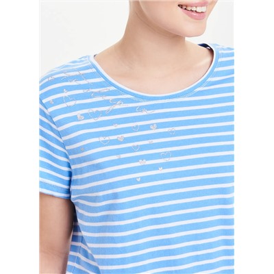 Stripe Let's Sleep In Slogan Nightie