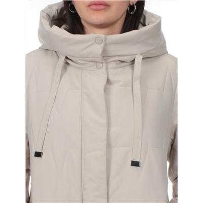 1120 BEIGE Пальто зимнее облегченное женское (холлофайбер 150 гр.)