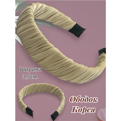 Ободок для волос текстильная кожа ОБ33 6 штук