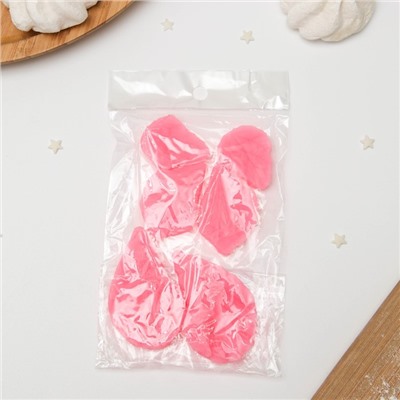 Молды для заливки «Лепесточки», силикон, 3 пары, розовые