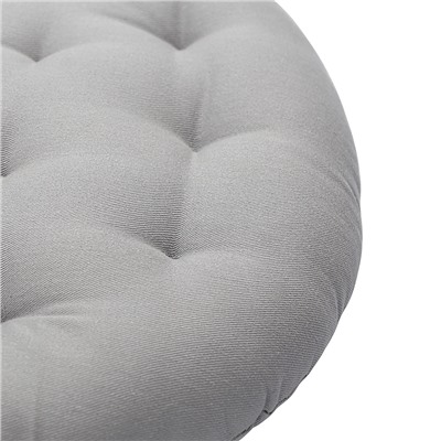 Подушка на стул круглая из хлопка серого цвета из коллекции Essential, 35 см