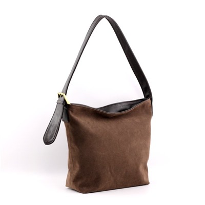 Сумка 485 эко-замша шоколад НОВИНКА