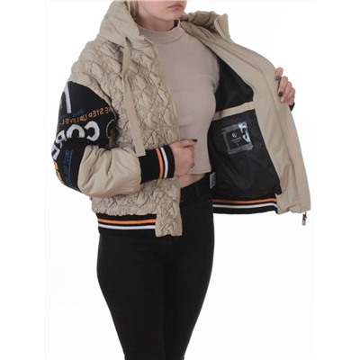 705 BEIGE Куртка демисезонная женская (100 гр. синтепон)