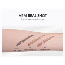 Маркер для бровей O.TWO.O Triple Brow Pen Dark Brown № 3 ml