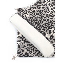 870-8 MILK/LEOPARD Костюм спортивный зимний женский (95% хлопок, 5% полиэстер)