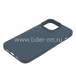 Задняя панель для  iPhone 13 Pro Max 6.7"  Силикон матовый (синяя)