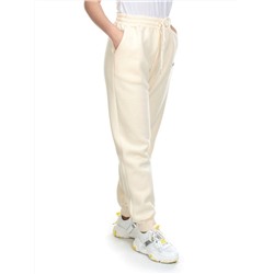 M071 BEIGE Брюки спортивные женские на флисе (100% хлопок) 7986